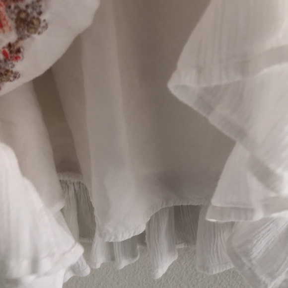 Free People Sunrise Wanderer Mini Dress Ivory, Orange, Browns Size Small - Picture 10 of 13